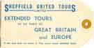 Sheffield United Tours Limited luggage tag c. 1960s
