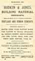 Advertisement for Hodkin and Jones, builders merchants, Bramall Lane and Blonk Street