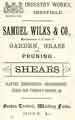 View: y11981 Advertisement for Samuel Wilks and Co., shear manufacturers, Industry Works, Sylvester Street