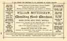 Advertisement for William Mottershaw, moulding sand merchant, Wicker Station, Savile Street