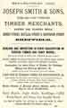 View: y12152 Advertisement for Joseph Smith and Sons, timber merchants, Sidney Street, Matilda Street and Shoreham Street