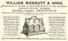 View: y12157 Advertisement for William Mammatt and Sons, manufacturers of silver and electro plate, Albion Plate Works, Arundel Street