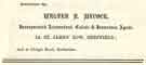 Advertisement for Walter H. Mycock, accountant, estate an insurance agent, No.14 St. James Row Advertisement for Walter H. Mycock, accountant, estate an insurance agent, No.14 St. James Row