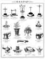 Hat pin stands and other silver and electro-plated items manufactured by Martin, Hall and Co. Ltd., silversmiths, electro plate and cutlery manufacturers, Shrewsbury Works, No. 53 Broad Street, Park, c.1900
