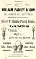 View: y12252 Advertisement for William Padley and Son, manufacturers of silver and electro-plated goods, No.88 Surrey Street