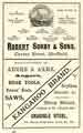 View: y12256 Advertisement for Robert Sorby and Sons, edge tool manufacturers, Carver Street 