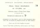 Final tram procession admission ticket to Tenter Street Depot, 8th October 1960