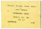 City finals swimming gala: event ticket, Abbeydale Secondary Modern School