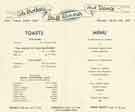 Programme for Cole Brothers Ltd., staff dinner and dance, Thursday, March 11th, 1937