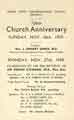 View: y12776 Programme for the Queen Street Congregational Church, 156th Church Anniversary Sunday, and the birthday of Sir Henry Coward