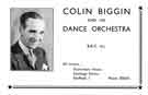 Advertisement for Colin Biggin and his Dance Orchestra