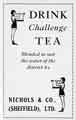 Avertisement for Nichols and Co. (Sheffield) Ltd. for Drink Challenge Tea, c.1931