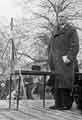 Alderman J. G. Graves J.P. speaking at the opening of Cliffe Park, Dronfield on Easter Monday, 1934
