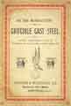 Front cover of On the Manufacture of Crucible Cast Steel by Henry Seebohm