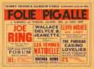 Palace Theatre, Attercliffe - programme for the replica of the most famous night spot in Paris - Folie Pigalle - it's saucy, naughty - but Oh! So nice