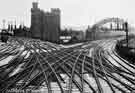 Railway junction on London and North Eastern Railway at the east entrance to the Central Station Newcastle-Upon-Tyne constructed entirely of Hadfield's Patent 'Era' manganese steel