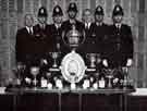 Sheffield and Rotherham Constabulary: The First Aid team and trophies won during 1967