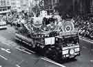 South Yorkshire Police: Prize-winning 1977 Silver JubiIee float on Pinstone Street South Yorkshire Police: Prize-winning 1977 Silver JubiIee float on Pinstone Street