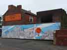 Mural by Jo Peel on side of former Henderson's Relish factory, Upper Hanover Street