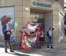 View: a04947 Climate Strike, outside Barclays Bank, Pinstone Street