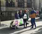 Extinction Rebellion information stand, Pinstone Street
