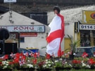 Decorations for the Olympic torch passing through Chapeltown