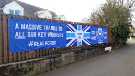 Covid-19 pandemic: Banner expressing support for the NHS, Bocking Lane
