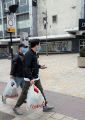 Covid-19 pandemic: shoppers wearing face masks, The Moor