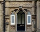 Front door of Fairfield House, Victoria Road and Broomhall Road