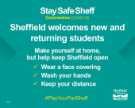 Covid-19 pandemic: Sheffield City Council graphic - Sheffield welcomes new and returning students 