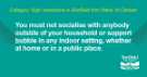 Covid-19 pandemic: Sheffield City Council graphic - You must not socialise with anybody outside of your household or support bubble in any indoor setting, whether at home or in a public space