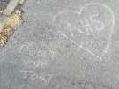 Covid-19 pandemic: Chalk graffiti supporting the NHS on the pathway of the Grammar Street Park, Walkley Covid-19 pandemic: Chalk graffiti supporting the NHS on the pathway of the Grammar Street Park, Walkley