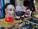 Covid-19 pandemic: Face coverings for sale in Moor Market