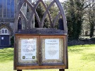 View: a06416 Covid-19 pandemic: Beauchief Abbey notice board