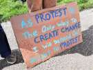 Placard at the Kill the Bill protest, Devonshire Green Placard at the Kill the Bill protest, Devonshire Green