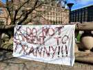 Banner at the Kill the Bill protest - 'We do not consent to tyranny!!!' - Peace Gardens
