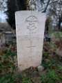 Burngreave Cemetery: gravestone of Able Seaman John Burns, R.N. [Royal Navy], P/SSX 15396, HMS Revenge, 10th Oct 1943, aged 28