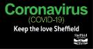 Covid-19 pandemic: Sheffield City Council graphic - keep the love Sheffield
