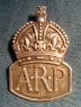 ARP Wardens badge, worn by George Irvine Whitham of No.78 Randall Street