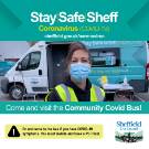 Covid-19 pandemic: Sheffield City Council graphic - Come and visit the Community Covid Bus!