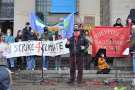 Leader of Sheffield City Council, Councillor Terry Fox at Sheffield COP 26 Coalition climate change rally, Barkers Pool