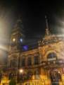 Sheffield Town Hall clock lit in the colours of Ukraine 