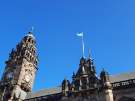 Ukrainian flag flying at Sheffield Town Hall Ukrainian flag flying at Sheffield Town Hall