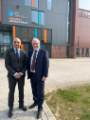 Councillor Mazher Iqbal, Executive Member for City Futures: Development, Culture and Regeneration with Richard Caborn, Sheffield Ambassador for Business and Industry at Sheffield Olympic Legacy Park