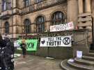 Extinction Rebellion protest to highlight the climate crisis, Town Hall, Sheffield