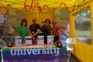 Sheffield Hallam University stall at Pinknic, 'Sheffield's largest city centre LGBT family event', Peace Gardens