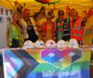 Building Equality stall at Pinknic, 'Sheffield's largest city centre LGBT family event', Peace Gardens