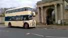 South Yorkshire Transport wedding bus outside the Botanical Gardens, Clarkehouse Road South Yorkshire Transport wedding bus outside the Botanical Gardens, Clarkehouse Road