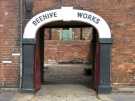 Entrance to former premises of Gregory Fenton Ltd., cutlery manufacturers, Beehive Works, Milton Street