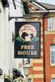 View: a08289 Inn sign for the Dog and Partridge public house, No. 56 Trippet Lane at the junction with Bailey Street